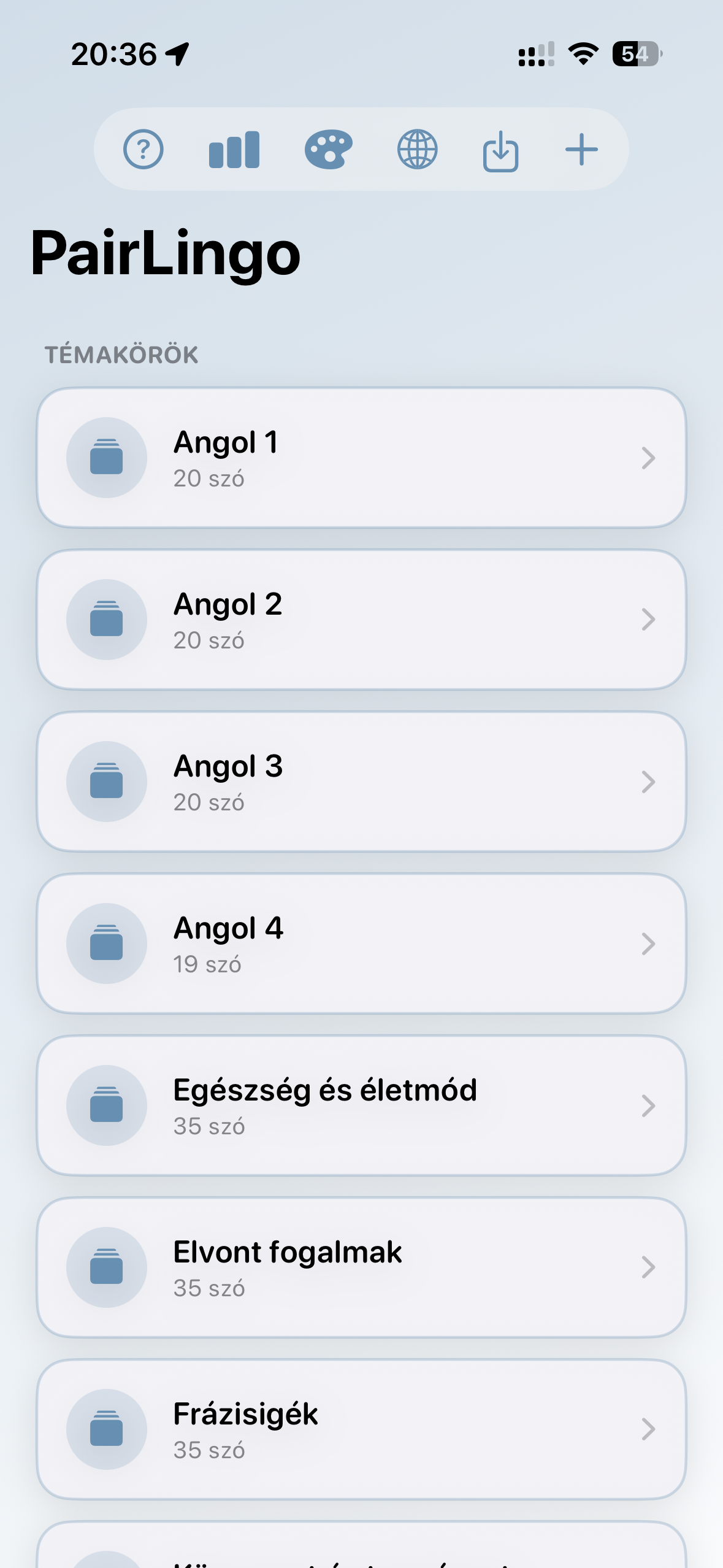 Témakörök / Topics