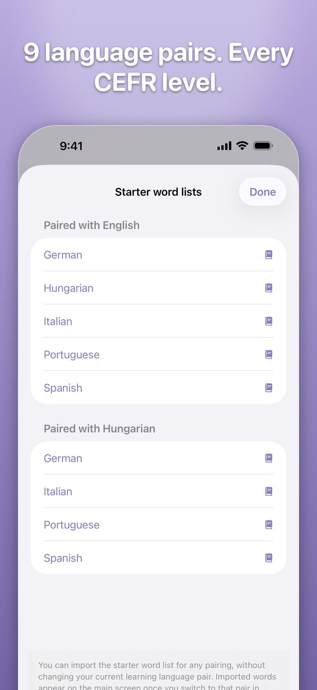 Kezdő szókészletek / Starter word lists